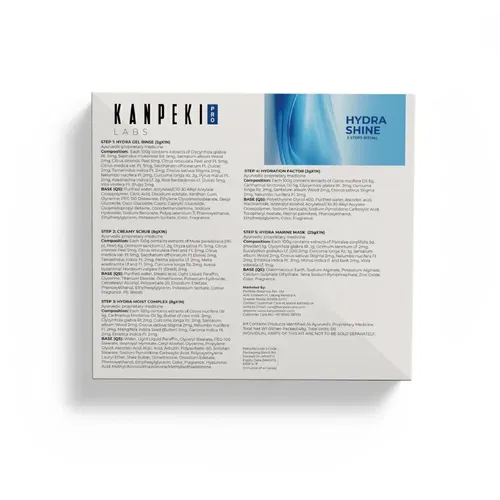 Kanpeki Hydra Shine – 5 Steps Facial Kit for Intense Hydration & Tan Removal