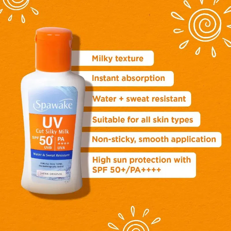 Spawake UV Cut Silky Milk Sunscreen SPF 50+/PA++++ – 45ml