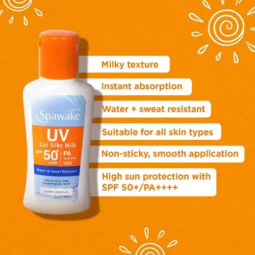 Spawake UV Cut Silky Milk Sunscreen SPF 50+/PA++++ – 45ml