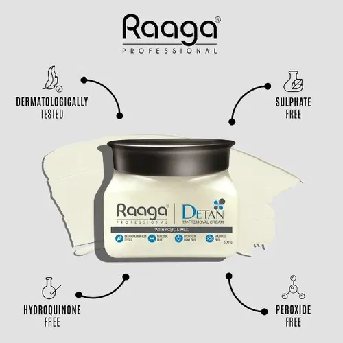 Raaga Professional De-Tan Cream with Kojic & Milk – 500g