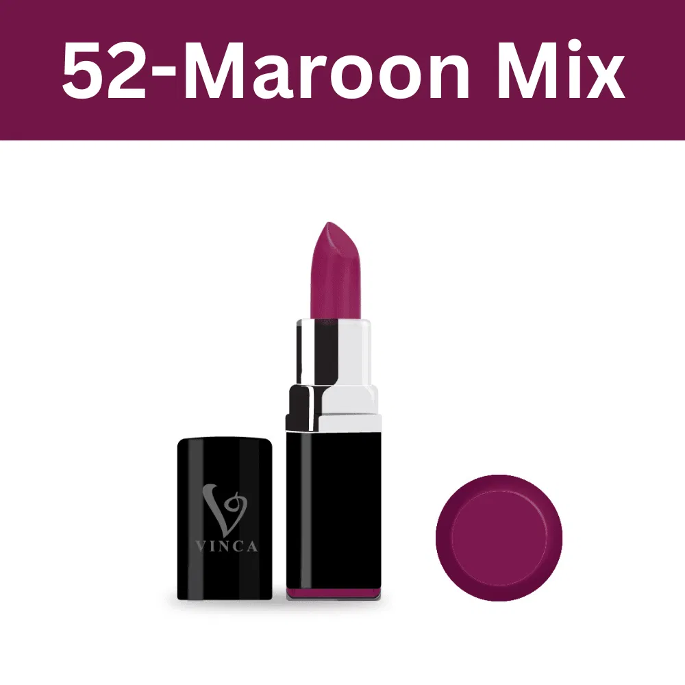 Vinca proshine lipstick, Maroon Mix, Shade Number 52, 4.2gm Image