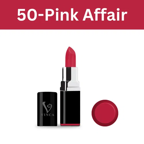 Vinca proshine lipstick, Pink Affair, Shade Number 50, 4.2gm Image