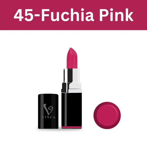 Vinca proshine lipstick, Fuchia Pink, Shade Number 45, 4.2gm Image