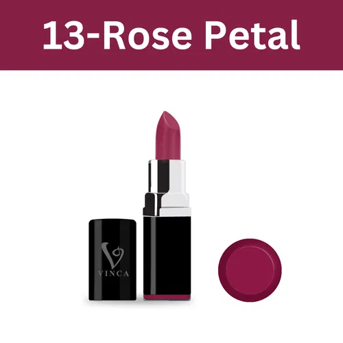 Vinca Proshine Lipstick - Rose Petal (Shade No. 13, 4.2g) Image