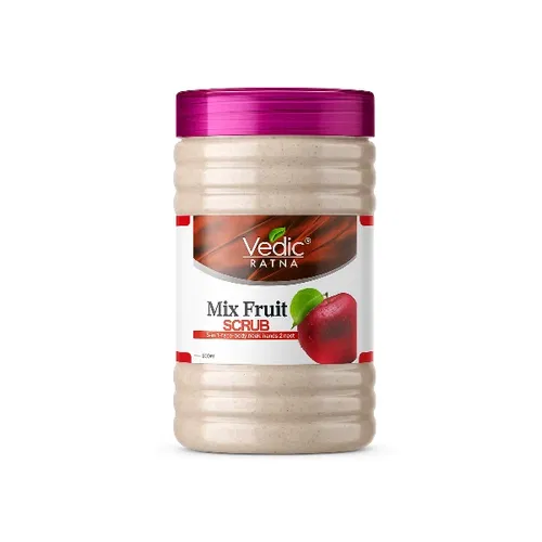 Vedic Ratna Herbal Fruit Scrub 800ml – Deep Cleansing & Glow Boosting Face & Body Exfoliator Image