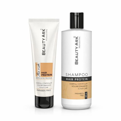 Beauty Ark Hair Fall Control Protein Shampoo 200ml with Nourishing Hair Mask 100ml for Strong, Smooth and Healthy Hair Image