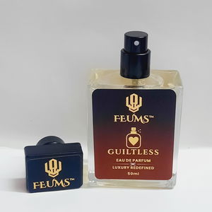 Feums Guiltless – Irresistibly Bold 50ml With The Aura Flask Bottle. Image