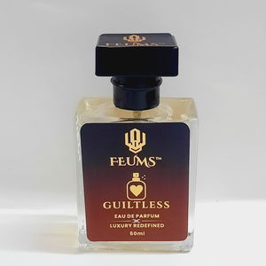 Feums Guiltless – Irresistibly Bold 50ml With The Aura Flask Bottle.