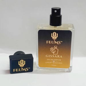 Feums Gissara – Minimalism Meets Elegance 50ml With The Aura Flask Bottle. Image