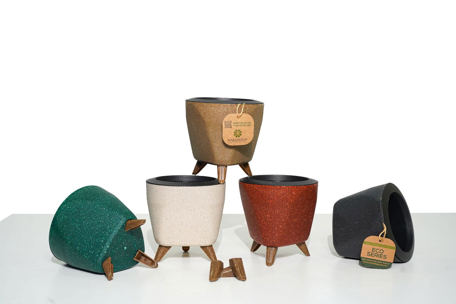 Self Watering Pots for Plants Lagos Indoor Home Living Room Tabletop Decorative Round ECO