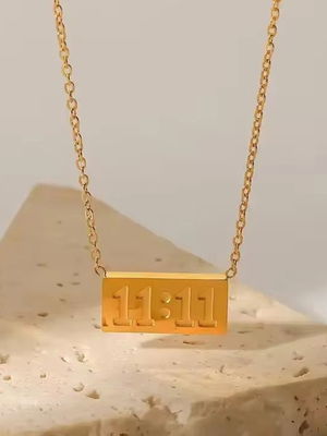 11:11 Angel Make a Wish Anti tarnish Pendant with Chain Image
