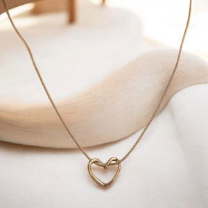 Heart Shape Pendant With Chain For Women | Anti Tarnish  Image