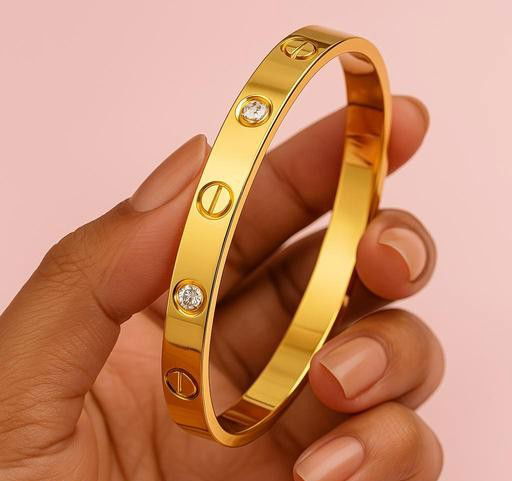 Openable Crystal Bracelet | Cuff Bangle | Anti Tarnish Jewellery Image
