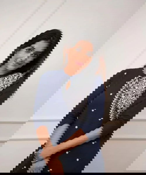 STRAIGHT CUT KURTI PANT  BLUE