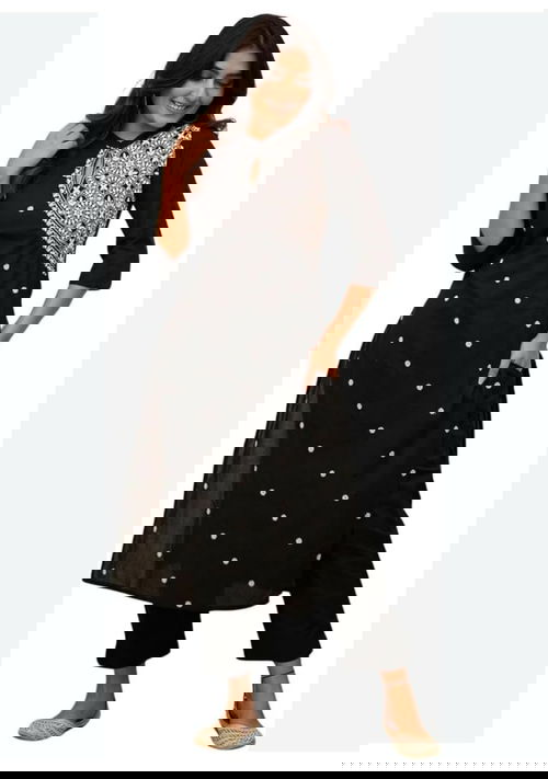 STRAIGHT KURTI PENT  BLACK