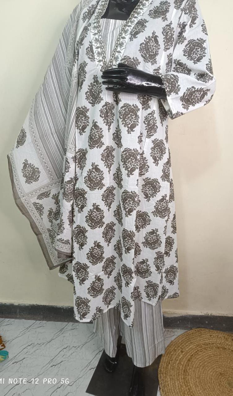  COTTON 3 PEICE SUIT   Image