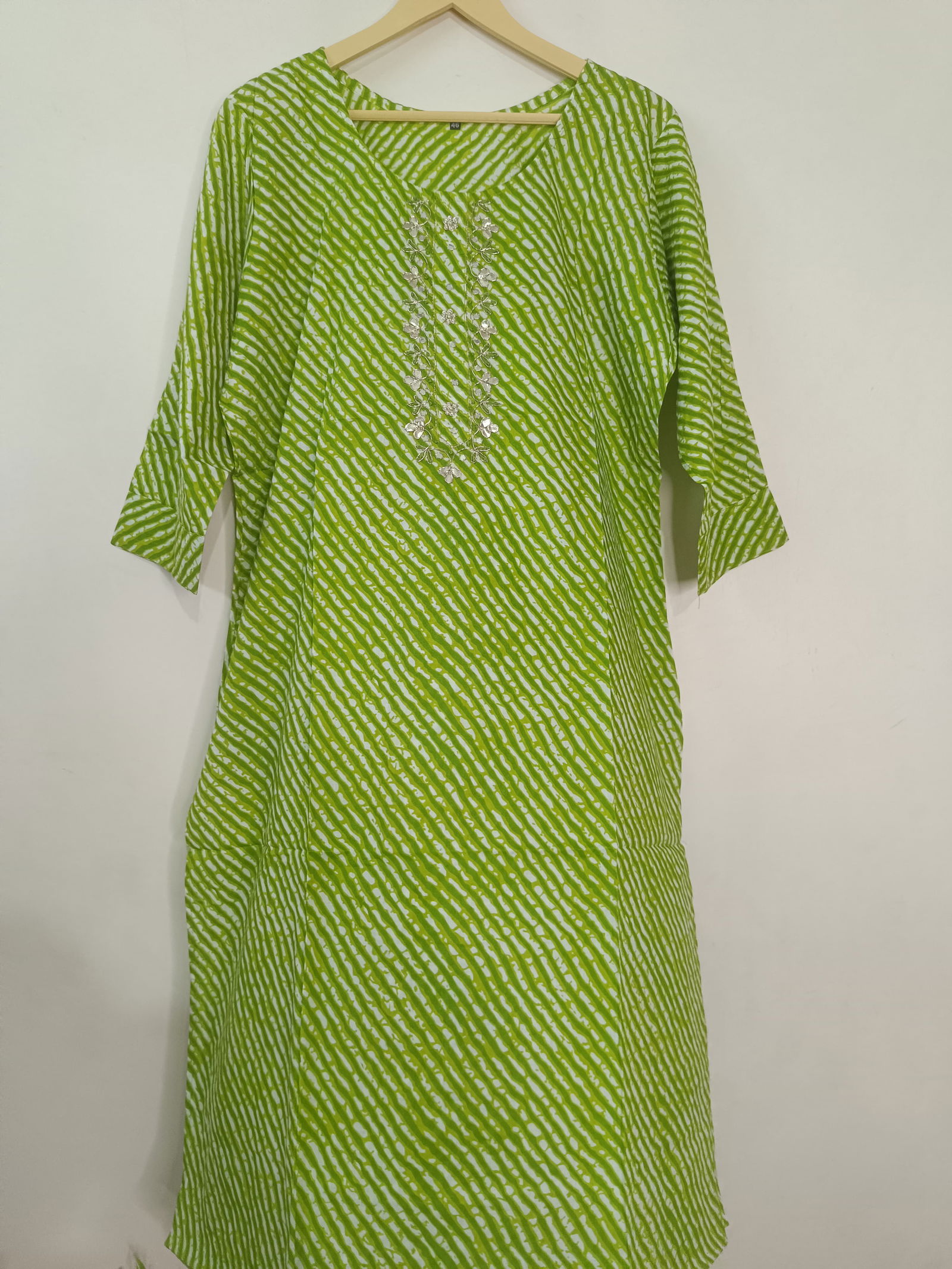LEHARIYA SINGLE KURTI GREEN  BIG SIZE 