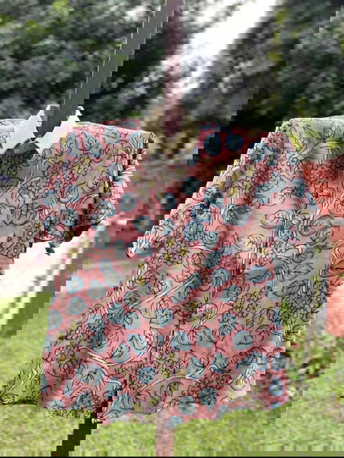The Kalamkari Shirt – Hand-Spun Linen Hand-Painted Artwear Image