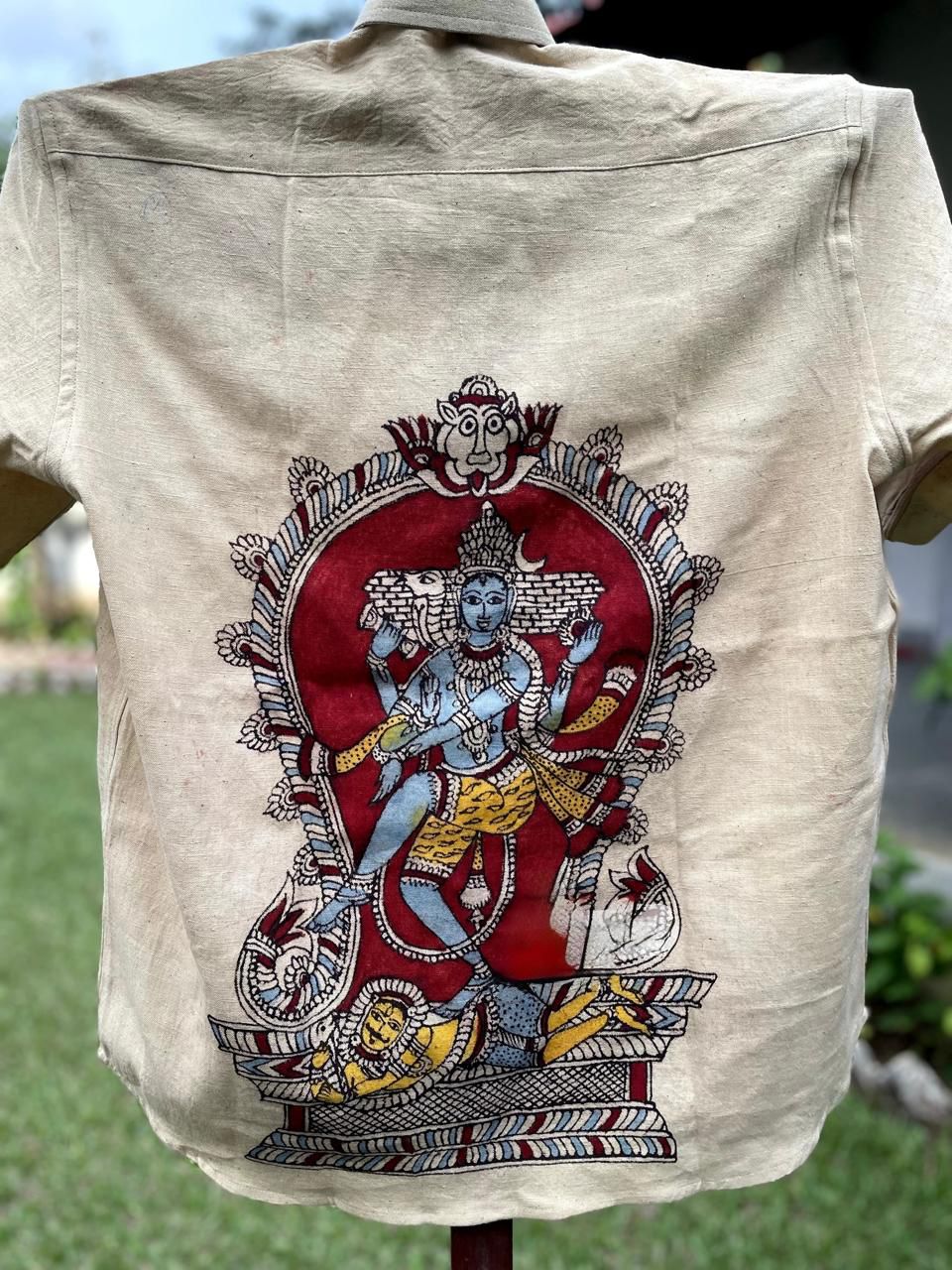 Dance of the Divine Shirt – Handspun & Handpainted Linen Shirt Image