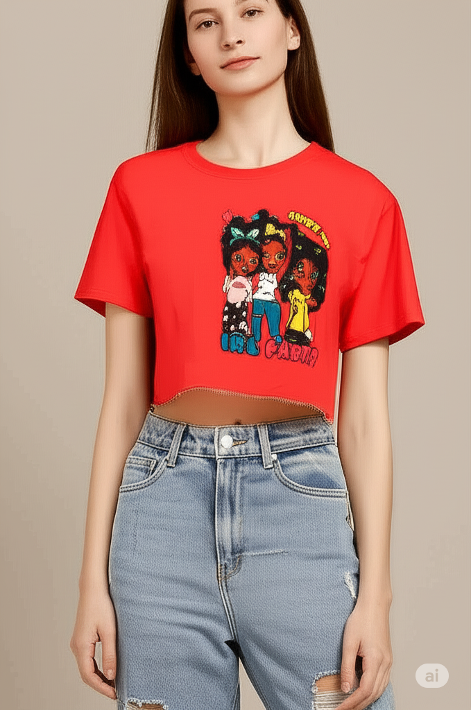 printed crop tops Image