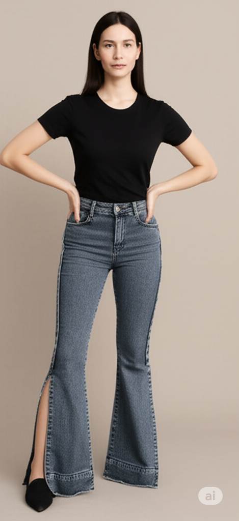 Split Hem-Jeans/Pants Image