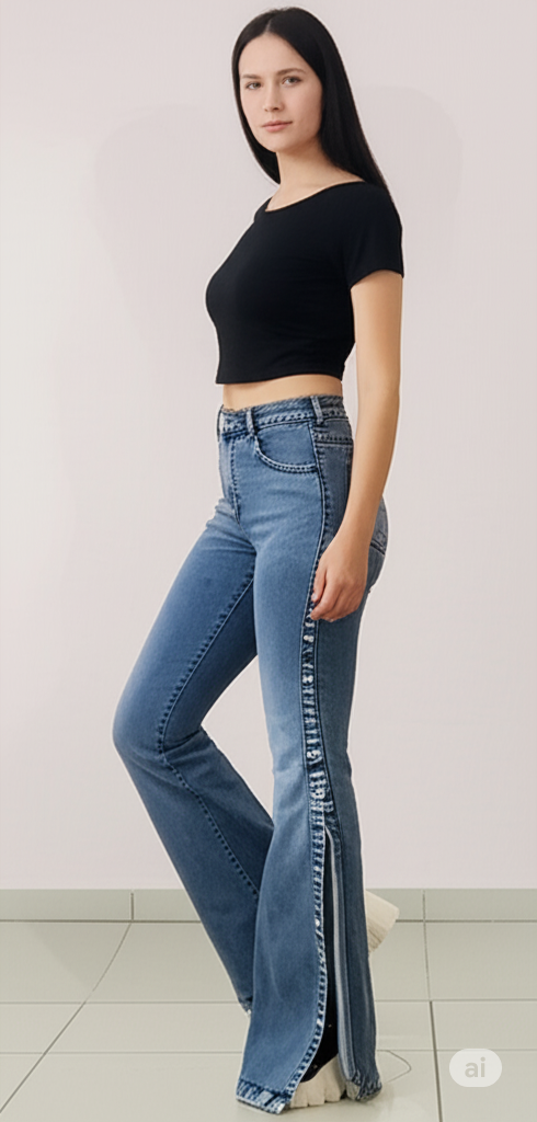 Split-Hem Jeans Image