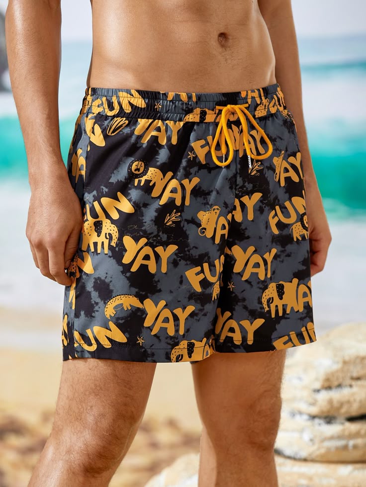 Men's  Printed Slim Comfortable Shorts #SH00048 Image