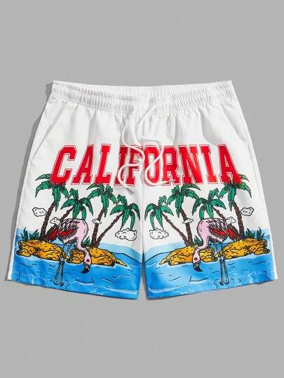 Men's  Printed Slim Comfortable Shorts #SH00094 Image
