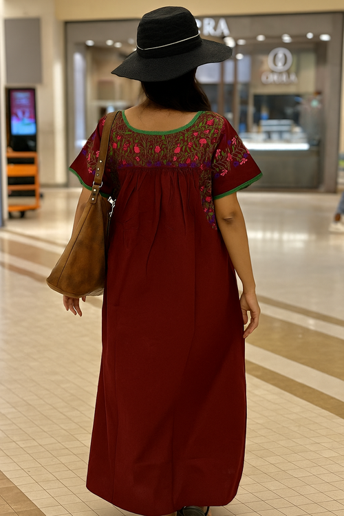 MAXICAN EMBRODERY DRESS