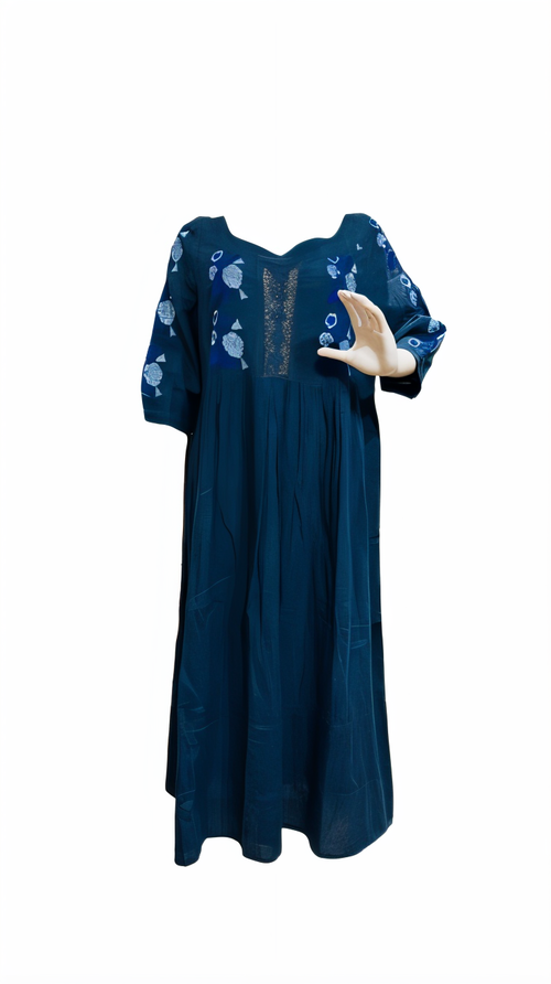 Embroidered Blue maxi Dress