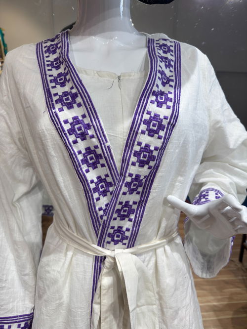 Sulaf Embroidery Cape Bisht with Internal Dress, Traditional Palestinian Jordanian Arabic dress, Cross stitch Henna Eid Tatreez Abaya Thoub